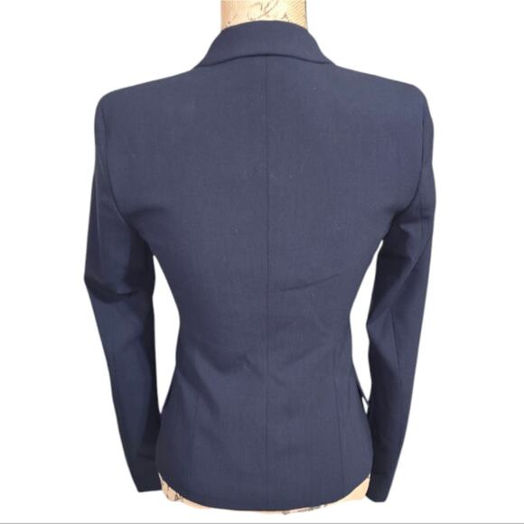 Hugo Boss Regular-fit blazer in Virgin Wool Women's Navy Blazer Size 0 New - Picture 5 of 15